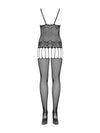 Bodystocking Obsessive F235 - catsuit provocator din plasă cu decupaje și model sexy S-L (one size), negru SOLLUXE Every box holds joy - unbox it!