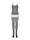 Bodystocking Obsessive F235 - catsuit provocator din plasă cu decupaje și model sexy S-L (one size), negru