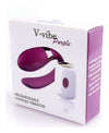 Vibrator pentru cuplu V-Vibe cu 7 moduri de vibratii, telecomanda wireless si incarcare USB, silentios, silicon premium, mov SOLLUXE® Every box holds joy-unbox it!