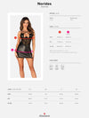 Set de lenjerie intimă Norides – rochie din vinil cu dantelă, decolteu sexy și chiloți tanga XL/2XL, negru SOLLUXE Every box holds joy - unbox it!