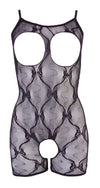 Bodystocking Cycling Shorts – catsuit sexy din plasă cu decupaje provocatoare L/XL, negru SOLLUXE Every box holds joy - unbox it!