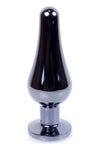 Dop anal Jewellery Dark Silver Butt Plug 9.5 cm, rosu - 64 - 00055