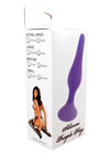 Dop anal din silicon premium Butt Plug Extra Large 15.5 cm, mov - 64 - 00091