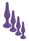 Dop anal din silicon premium Butt Plug Extra Large 15.5 cm, mov - 64 - 00091