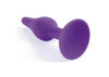 Dop anal din silicon premium Butt Plug Medium 11 cm, mov - 64 - 00089