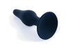 Dop anal din silicon premium Butt Plug Medium 11 cm, negru - 64 - 00093