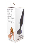 Dop anal din silicon premium Butt Plug Small 10 cm, negru - 64 - 00092