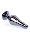 Dop anal Jewellery Dark Silver Butt Plug 9.5 cm, albastru - 64 - 00059