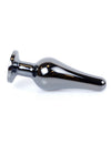 Dop anal Jewellery Dark Silver Butt Plug 9.5 cm, rosu - 64 - 00055