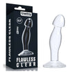 Dildo CRYSTAL 16.5 cm pentru stimulare punctul G si prostata, flexibil, transparent SOLLUXE Every box holds joy - unbox it!