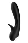 Vibrator punctul G ROMANCE cu stimulator clitoris, 9 moduri de vibratii si incarcare USB, silentios, silicon premium, negru SOLLUXE® Every box holds joy-unbox it!