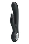 Vibrator Rabbit G-spot CARINA cu 7 moduri de vibratii si incarcare USB, flexibil, silicon premium, negru Erosvita