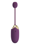 Ou vibrator ABNER cu 12 moduri de vibratii si control prin aplicatie, incarcare USB, silentios, silicon premium, mov Erosvita