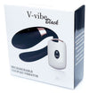 Vibrator pentru cuplu V-Vibe cu 7 moduri de vibratii, telecomanda wireless si incarcare USB, silentios, silicon premium, negru SOLLUXE® Every box holds joy-unbox it!