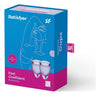 Set 2 cupe menstruale Satisfyer din silicon medical premium, Feel Confident, lila ErosVita