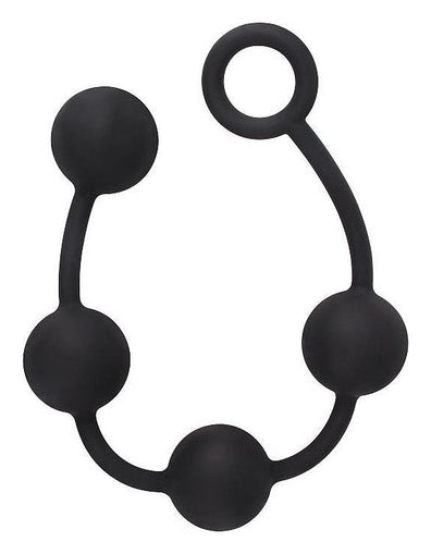 Bile anale Storm din silicon, marime M -  lungime 38.5 cm, diametru 4 cm, negru