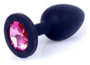 Dop anal Pink Diamond Jewellery Butt Plug Small 7 cm, silicon negru SOLLUXE® Every box holds joy-unbox it!