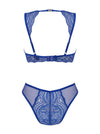 Set de lenjerie intimă Giselia - compleu sexy cu sutien și chiloți din dantelă fină, albastru SOLLUXE Every box holds joy - unbox it!