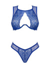 Set de lenjerie intimă Giselia - compleu sexy cu sutien și chiloți din dantelă fină, albastru SOLLUXE Every box holds joy - unbox it!