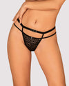 Chiloți Bagirela – tanga transparent cu decupaje sexy, imprimeu animal print și accesorii metalice, negru SOLLUXE Every box holds joy - unbox it!