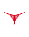 Chiloți sexy Ingridia - tanga sexy din dantelă cu accesoriu și decupaje provocatoare XL/2XL, rosu