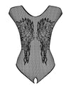 Body Obsessive B112 - lenjerie erotică din plasă fină cu decupaje și model sexy, negru