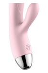 Vibrator Rabbit G-spot cu 10 moduri de vibratii, functie de incalzire si incarcare USB, flexibil, silentios, silicon premium, roz Erosvita