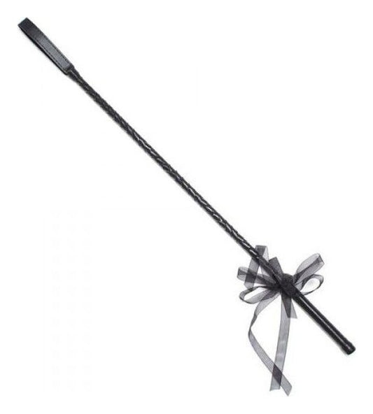 Cravasa pentru jocuri erotice si bondage Ribbon Horse Whip 72 cm, negru