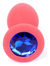 Dop anal Blue Diamond Jewellery Butt Plug Small 7 cm, silicon rosu - 64 - 00080