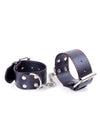 Catuse Fetish Handcuffs din piele eco cu prinderi si detalii metalice, negru
