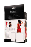 Rochie wetlook Bessie cu aspect mulat, decupaje provocatoare si efect glossy, rosu