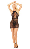 Rochie Lilou – lenjerie erotică din plasă fină cu decupaje și model sexy S-L, negru SOLLUXE Every box holds joy - unbox it!
