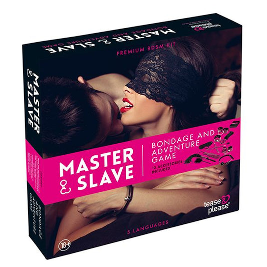 Master & Slave Bondage Game – Kit 10 piese, Animal Print Magenta