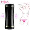 Masturbator FOX ultrarealist, cu capat dublu si material CyberSkin, negru