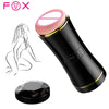 Masturbator FOX ultrarealist, cu capat dublu si material CyberSkin, negru