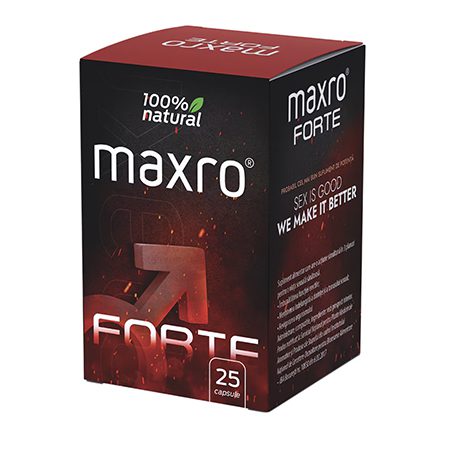Capsule MAXRO FORTE pentru imbunatatirea performantelor sexuale, cresterea apetitului sexual si erectie, pentru barbati, 25 capsule