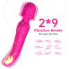 Vibrator Wand Mission cu 9 moduri de vibratii, functie de incalzire si incarcare USB, silentios, roz
