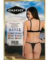 Set lenjerie intima Ouno, 2 Piese – compleu sexy cu sutien si chiloti din dantela L/XL, negru ErosVita