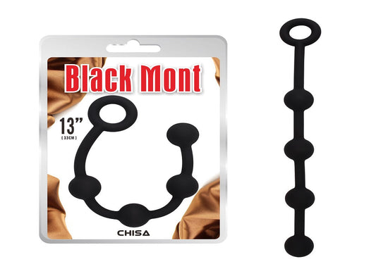 Bile anale Storm din silicon, marime S – lungime 33 cm, diametru 3 cm, negru ErosVita
