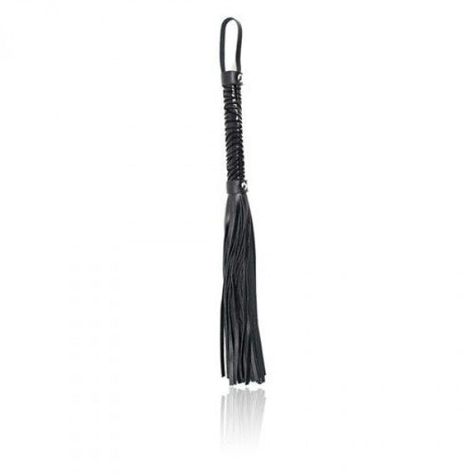 Bici din piele pentru jocuri erotice si bondage Easy Squash Whip, design premium si elegant, negru