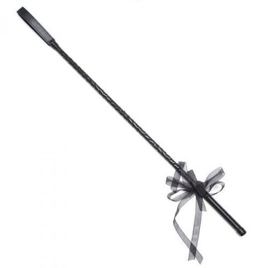 Cravasa pentru jocuri erotice si bondage Ribbon Horse Whip 72 cm, negru