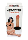 Strap on realist AFRODYTA LOVECLONEX 16.5 cm din silicon cu centura reglabila, bej ErosVita