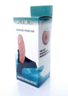 Strap-on Damian cu dildo flexibil, fixare confortabila si aspect realist 16 cm, bej ErosVita