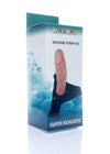 Strap-on Damian cu dildo flexibil, fixare confortabila si aspect realist 16 cm, bej ErosVita