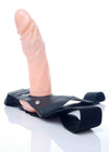 Strap-on Damian cu dildo flexibil, fixare confortabila si aspect realist 16 cm, bej ErosVita