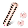 Vibrator clitoris Bullet Rock cu 9 moduri de vibratii si incarcare USB, 9 cm, auriu rose