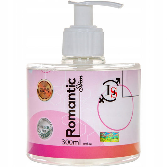 Lubrifiant si ulei pentru masaj erotic RomanticStim, formula profesionala 2in1 pe baza de apa, 300 ml