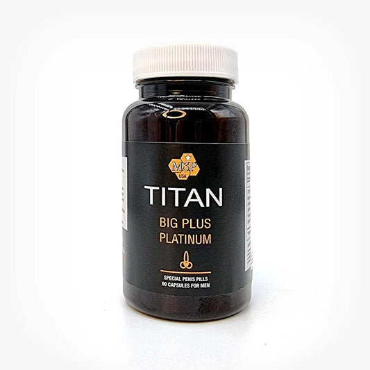 Capsule TITAN BIG Plus Platinum pentru marirea penisului, 60 capsule