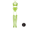 Set cu bustiera, chilot, portjartier și dres - compleu elegant XS-XL (one size), verde neon