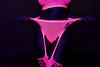 Set cu bustiera, chilot, portjartier și dres - compleu elegant XS-XL (one size), roz neon